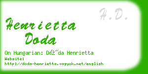 henrietta doda business card